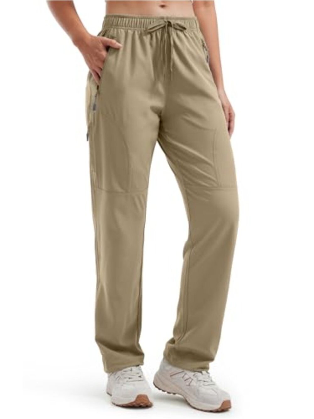 Women's Hiking Cargo Pants Lightweight Quick Dry UPF 50+ Zip Pockets Joggers